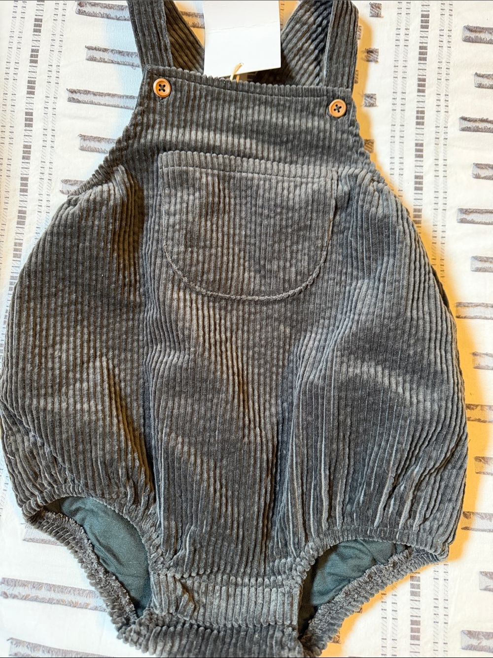Zara Green Corduroy Bubble Romper